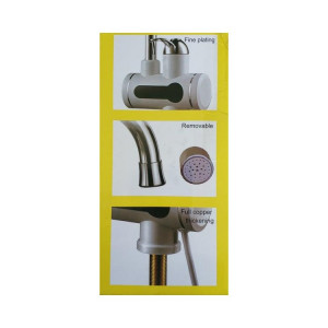 Robinet Electric Pentru Incalzit Apa , 3000W, Furtun + Para, Afisaj Temperatura LCD, Putere 3KW - Img 4