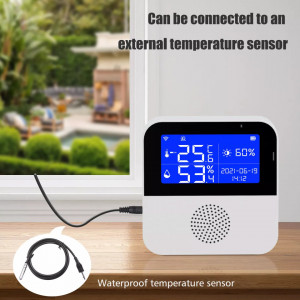 Senzor inteligent de umiditate si temperatura, Wireless, control pe telefon si afisaj LCD - Img 7