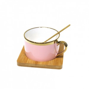 Set cana cu farfurie bambus si lingurita - Img 2