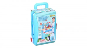Set de jucării cu echipament medical pentru copii, plastic, 39x15x24 cm, albastru - Img 2
