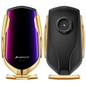 Suport telefon auto LuxGold cu incarcare wireless, smart sensor, fast charge - Img 2