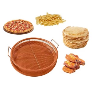Tava gatire alimente fara ulei, coacere uniforma, antiaderenta,32,5x32,5x8,5 cm, aramiu - Img 6