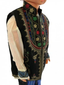 Vesta traditionala copii, broderie colorata - Img 3