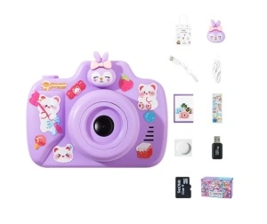 Aparat foto copii, display 2", microSD, Incarcare USB, 5 jocuri, filtre si rame creative