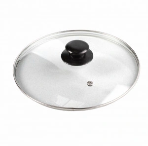Capac rotund, sticla transparenta, 30 cm