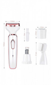 Epilator 4 in 1, Wet & Dry, 4 accesorii, cap de epilare lavabil - Img 6