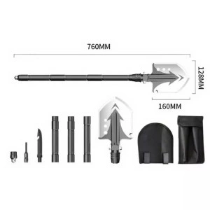 Lopata militara de camping Pliabila– Kit Multifunctional din Otel - Img 7