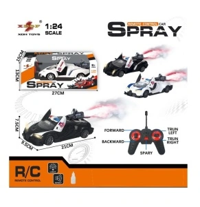 Masinuta cu telecomanda, Politie, scoate fum, scara 1:24, lumineaza farurile