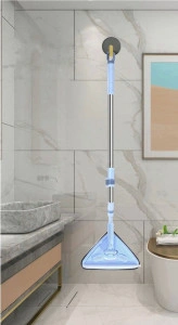 Mop triunghi extensibil/flexibil cu racleta din microfibra, 170 cm, rezerva inclusa - Img 5
