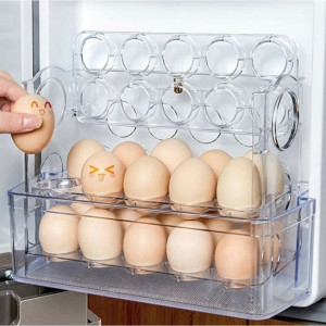 Organizator frigider pentru ouă din plastic, 30 de locuri - Img 4