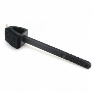 Perie pentru curatat gratarul cu maner, 3 in 1, burete, sarma si racleta, 37.5cm - Img 1