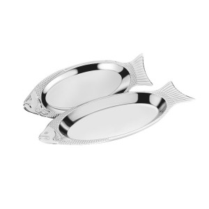 Platou peste din inox – Argintiu / Auriu – 35, 40, 45 cm - Img 4