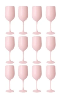 Set 12 pahar de vin elegant, reutilizabil din policarbonat, 470 ml