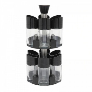 Set 6 / 12 recipiente pentru condimente din sticla si plastic - Img 3