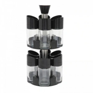 Set 6 / 12 recipiente pentru condimente din sticla si plastic - Img 3