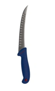 Set cutite Mmacelarie, 3 cutite dezosare, 3 cutite transare, 1 cutit cu dublu tais si 1 satar cu maner din lemn - Img 3