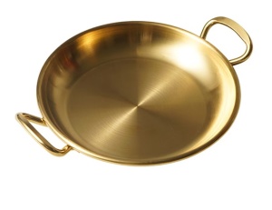 Set tava rotunda cu manere pentru servire si doua sosiere cu un maner - Img 2