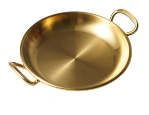 Set tava rotunda cu manere pentru servire si doua sosiere cu un maner - Img 2