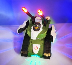 Tanc Super Power, transformare in robot, lumini led intermitente si muzica - Img 5