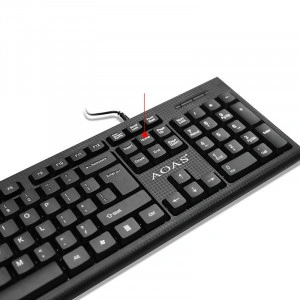 Tastatura cu fir, neagra, AOAS M-200 - Img 4