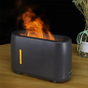 Umidificator cu difuzor de aroma, cu flacara falsa, telecomanda, temporizator, 240ml, Q-XJ160 - Img 1