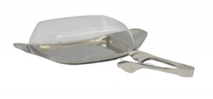 Untieră Dreptunghiulară cu Capac din Plastic, Tăviță și Clește din Inox, Ultrarezistentă