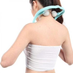 Aparat de masaj, manual cu 2 role, masaj cervical, brate, umeri, picioare, eliminarea durerilor de gat - Img 5