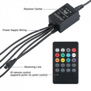 Banda LED auto, lumini ambientale, telecomanda, jocuri de lumini, kit complet instalare - Img 6