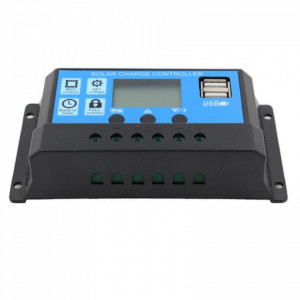 Controler PWM, Regulator Solar 30A, 12V / 24V, PWM, 2 porturi USB, LCD - Img 3