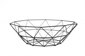 Cos pentru fructe metal , 27x10cm, negru - Img 2