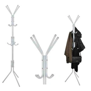 Cuier tip pom cu 12 agatatori, alb, 42 x 42 x 175 cm - Img 3