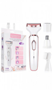 Epilator 4 in 1, Wet & Dry, 4 accesorii, cap de epilare lavabil - Img 5