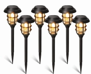 Lampa Solara 6/Set, Impermeabila, Neagra, 47 cm - Img 2