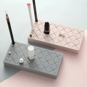 Organizator makeup , pensule, creioane, pixuri, oja, bijuterii din silicon - Img 6