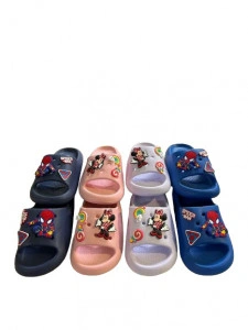 Papuci copii din spuma, anti-alunecare, Spiderman/Minnie