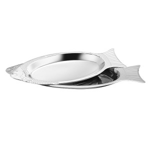 Platou peste din inox – Argintiu / Auriu – 35, 40, 45 cm - Img 5