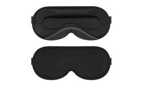 Set 2 masti pentru somn, 3D Premium, spuma cu memorie, ultra subtiri, 100% lumina blocata, Negru - Img 5