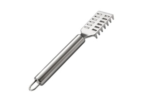 Set 3 piese, cutit pentru Taiat si Decojit Varza, ciocan pentru fragezit carne din aluminiu galben, curatator peste, Otel inoxidabil - Img 3