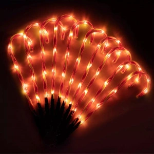 Set 5 decoratiuni luminoase solare pentru Craciun, Acadele, pentru exterior, incarcare solara, 40 cm - Img 2