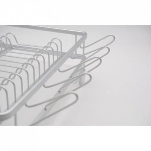 Suport de bucatarie pentru vase cu scurgator, compartimentat, 60x35x27cm - Img 3