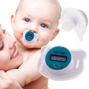 Suzeta cu Termometru, Capac Protectie, Baterie, Display LCD, BLUKIDS, buton on/of - Img 6
