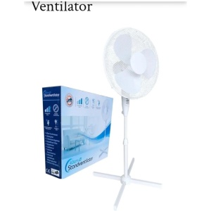 Ventilator cu picior VEN-2, 50w, 40 inch, 3 viteze, inaltime reglabila, Alb - Img 3