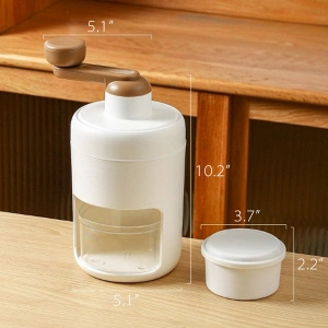 Aparat de maruntit gheata, Mini masina manuala pentru gheata, Smoothie maker, Compact, Multifunctional, Smoothie, Otel - Img 2