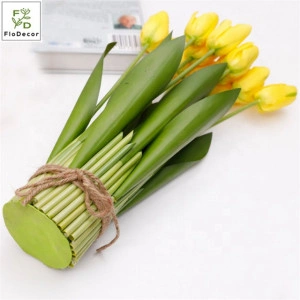 Buchet 9 lalele artificiale H 45 cm - Img 3