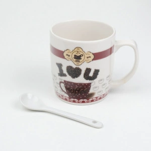 Cana cu lingurita, i love you , 18 ml , ambalaj cadou - Img 2