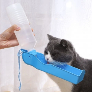 Castron portabil cu sticla de apa pentru animale, 500 ml - Img 3