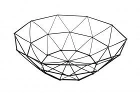 Cos pentru fructe metal , 27x10cm, negru - Img 3
