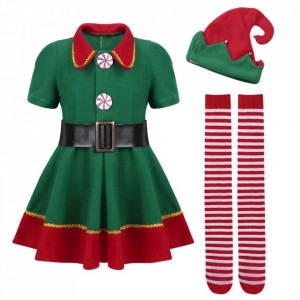 Costum de spiridus, Elf, adulti, fete - Img 2