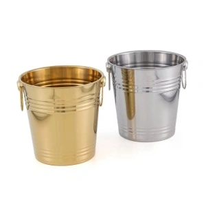 Frapiera inox, Ø16xH16 cm, finisaj auriu