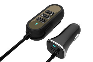 Incarcator auto 4XUSB 5.8A (2.4A FATA si 3.4A SPATE) cu extensie 1.4M - Img 2